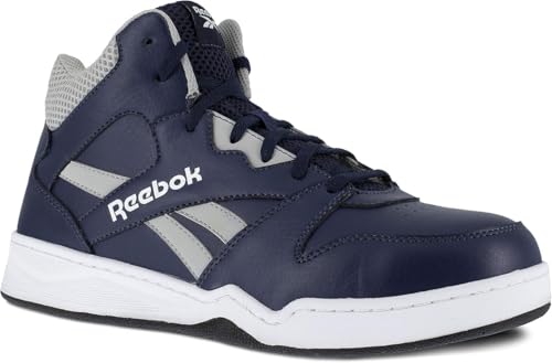 Image of Reebok Work Mens Bb4500 Slip Resistant Composite Toe Work Safety Shoes Casual - Grey (Navy /Grey, US Footwear Size System, Adult, Men, Numeric, Wide, 13)