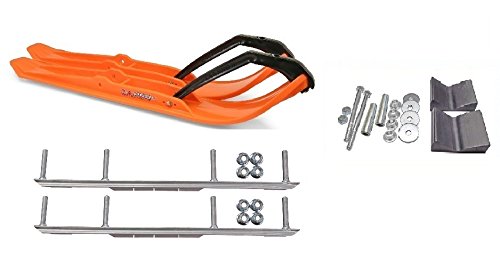 C&A Pro Orange XPT Snowmobile Skis w/ 6