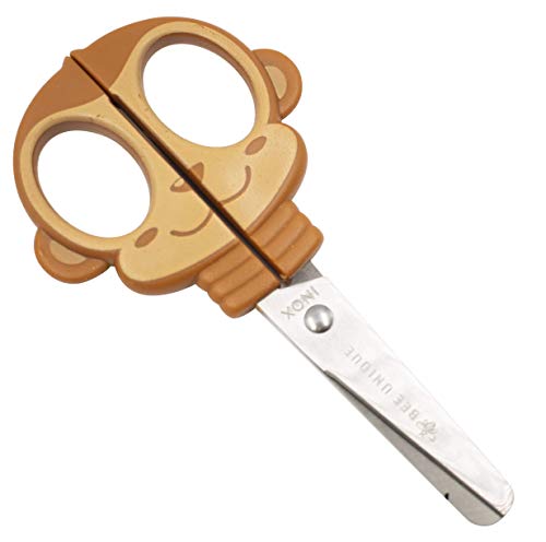 Tesoura Escolar Lâmina Inox - Formato Macaco 13 Cm