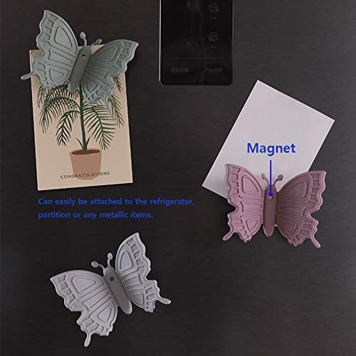 Butterfly Design Silicone Pot Holder Heat Resistant Magnetic Lid Lifters Pinch Mitts Set Of 2 (Dark Pink) #TOP4