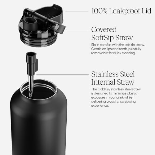Image of BruMate Rise 65oz Water Bottle With 100% Leakproof Covered Silicone Straw | Insulated Stainless Steel Water Bottle With Removable Straw | Fast Flow | Soft Sip Silicone Spout | BPA-Free (Sage)