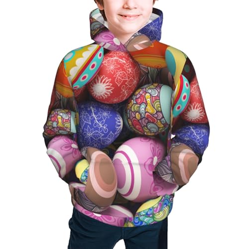 Easter Eggs1 Kid Hoodies Boys Sweatshirts Girls Pullover with Pocket3