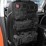 HEYOOA Universeller Molle Nylon Taktischer Autositz Organizer, Vordersitz Rückenlehnen-Aufbewahrungstasche...