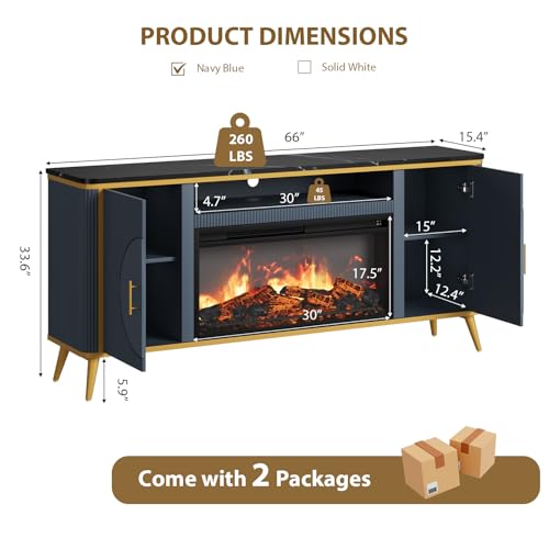 Electric Fireplace TV Stand Modern