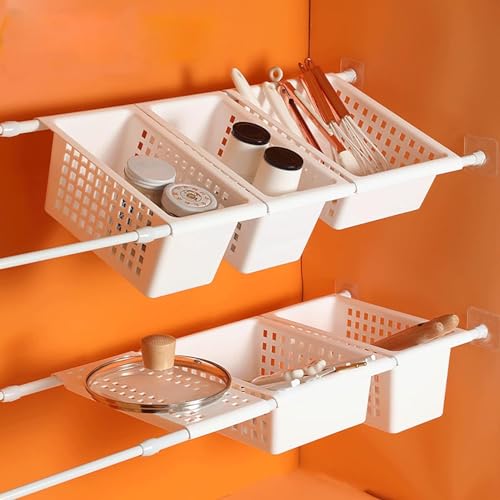 Image of Transparent Self Adhesive Curtain Rod Holders, No Drill Nail Free Adjustable Brackets for Bathroom, Kitchen, Living Room & Hotel Use, Strong Wall Mount Support Hooks, Pack of 8, Heavy Duty