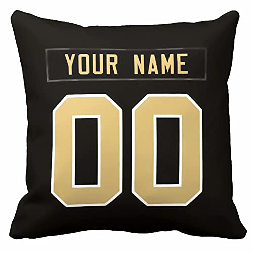Image of ANTKING New Orleans Throw Pillow with Custom Name and Number Personalized Gift for Men Women Boys