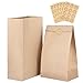 UNIDEAL 70X Sacchetti di Carta Kraft Marrone Sacchetti Carta Kraft Piccoli Sacchetti Carta Alimenti Sacchetto Carta per Pane Pasticcini Spuntini Natale Feste Bambini, 28x15x9cm