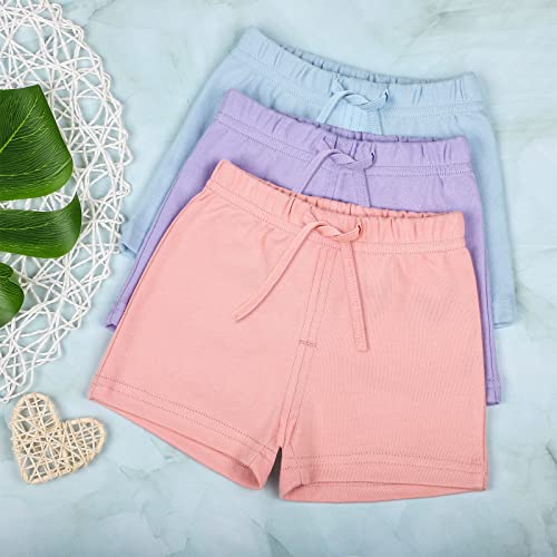 Ruisita 3 Pack Unisex-Baby Shorts Baby Cotton Short With Drawstring Soild Color Shorts For Toddler Kids, 18-24 Months #TOP3