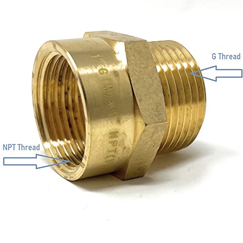 Cascada Showers G Thread (Metric Bspp) Male To Npt Thread Female Pipe Fitting Adapter thumb #2
