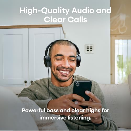 Image of JVC USB-C Wired On-Ear Headphones with Mic - Comfortable All-Day Wear, Clear Calls, Rich Sound - Foldable & Lightweight - Tangle-Free Single-Sided Cable - Great for Gaming & Work from Home