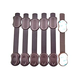 Huture Kindersicherung Schrankschlösser Braun 6 Stück