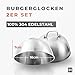 𝗛𝗔𝗩𝗘𝗡𝗛𝗔𝗨𝗦. Burgerglocke Edelstahl 2er Set 16cmø I 2X Burger Glocke Edelstahl extra hoch perfekt für Smash Burger I 100% Edelstahl Schmelzglocke I Grillglocke hitzebeständig bis 400°