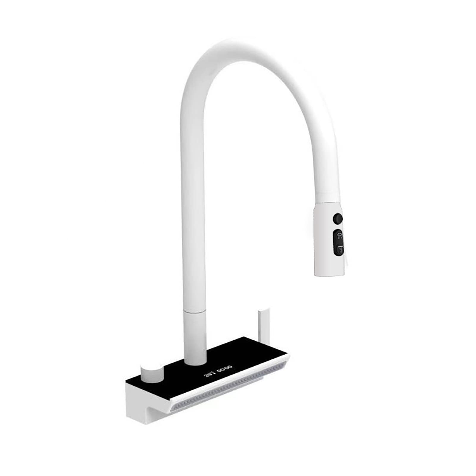 Robinet de cuisine avec affichage LED et douchette rétractable en laiton