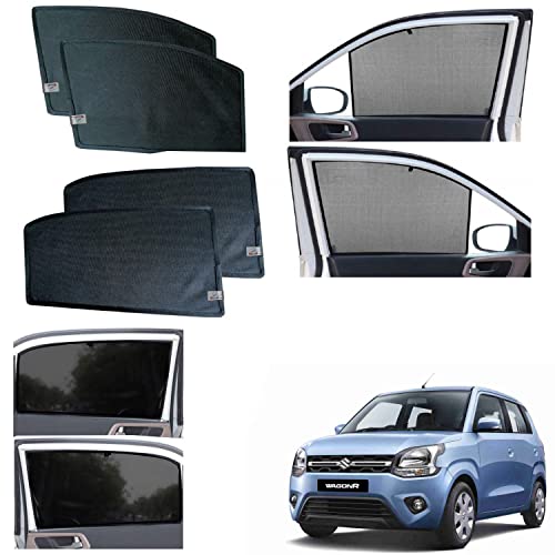 Image of WolkomHome car Fix Curtain Window Shades Half Curtains Sunshade for Wagon R 2019