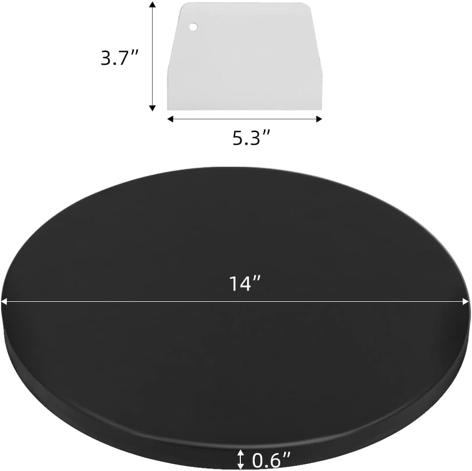 AUGOSTA Round Pizza Stone for Oven and Grill, Free Pizza Peel Paddle, Durable and Safe Baking Stone for Grill, Thermal Shock Resistant Cooking Stone, 13 Inch: Home & Kitchen