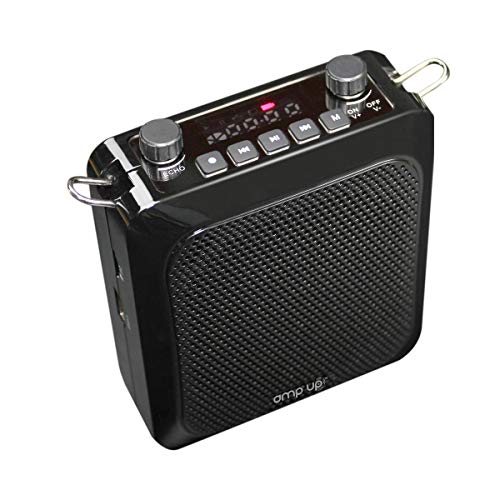 HamiltonBuhl Amp-Up! Personal UHF Voice Amplifier with Wireless Microphone, Black