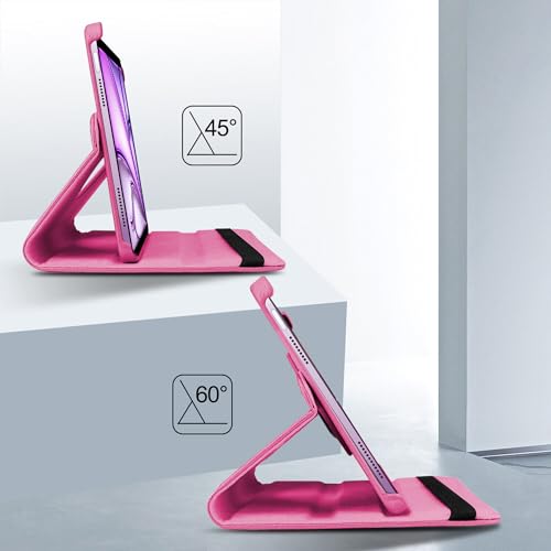 Image of TGK 360 Degree Rotating Flip Cover Case for iPad Air 11 Inch M4 /M3 /M2 2026 /2025 /2024 & Air 5th Gen 2022 /iPad Air 4th Gen 2020 10.9 Inch (Hot Pink)