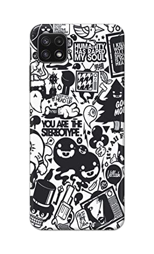 Image of Printed Hard Back Cover Case for Samsung Galaxy A22 5G | A22s 5G | Samsung F42 5G Back Cover (Mixed Cartoon) -1302