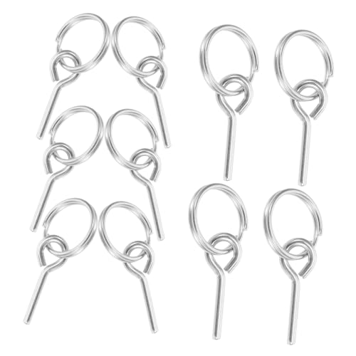 NUOBESTY Anneaux De Fixation De Tente Multifonction Goupille De Connexion en Fibre Résistante à L’Usure, Lot de 10 Pièces, Accessoires pour Tentes De Camping, Usage Extérieur Polyvalent