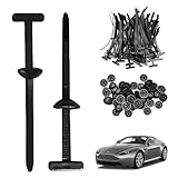 100 Stück Nylon Kabelbinder Schnalle Universal Kabelbinderschnalle Wiederverwendbare Kabelbinder Halter Selbstverriegelnde Krawattenhalter Nylon Zip Ties Schwarz Cable Ties für Auto Reparaturen