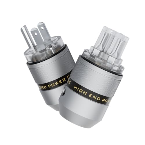 Conector de corriente Preffair US AC 3 polos Rhodium miniatura 1