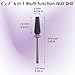 C & I Nail Drill Bit 6 in 1 Multi-function Rounded End E-file, Diamond Coat, CNC Overall Cut Nail Tools for Nail Techs Quick Remove Acrylic Nail Gels & Nail Art (Special Coat, Fine -F)