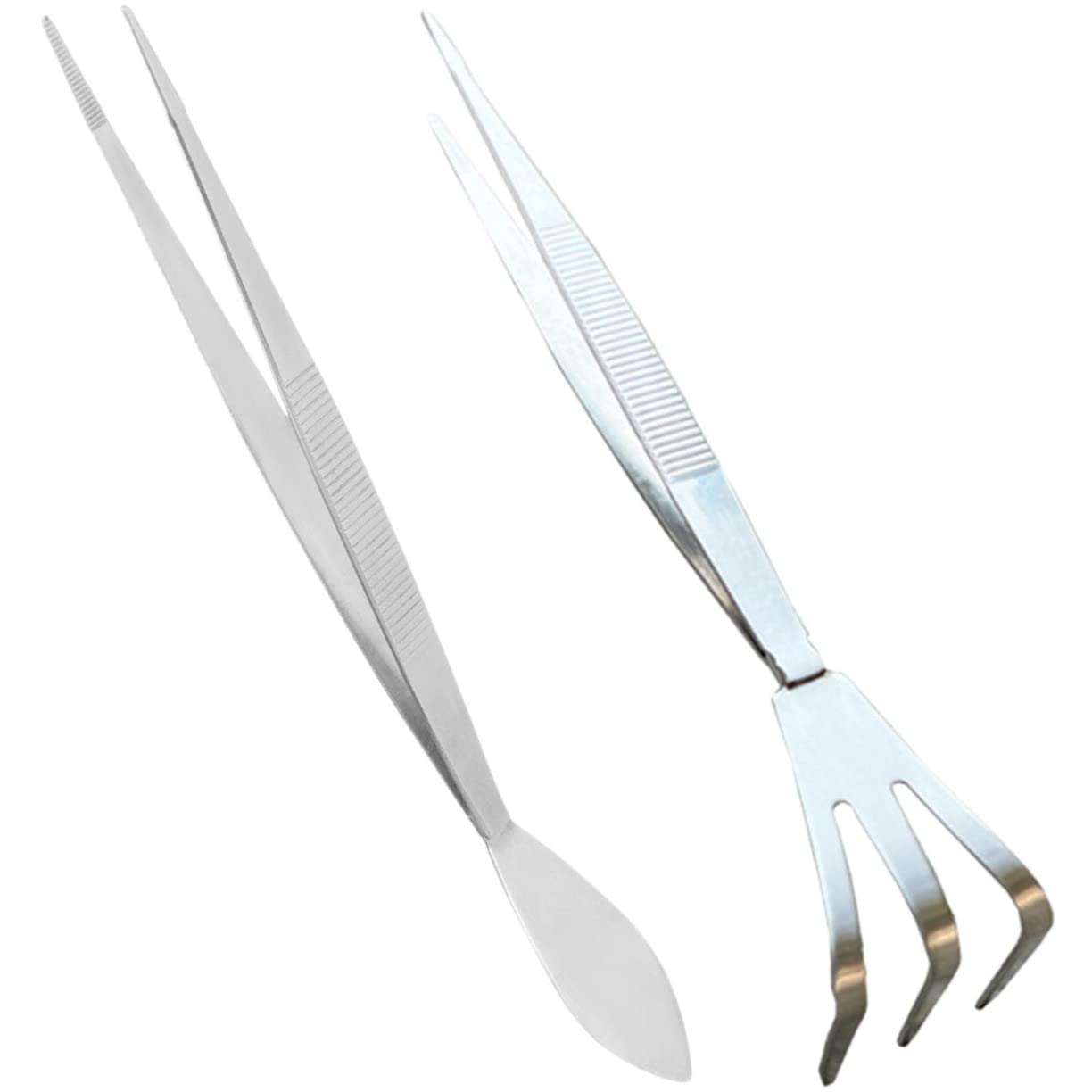 BESTonZON 2 Set Pinzette Per Bonsai Inossidabile Rastrello E Spatola Strumenti Per Giardinaggio Resistente Per Piante E 2 Pezzi*2