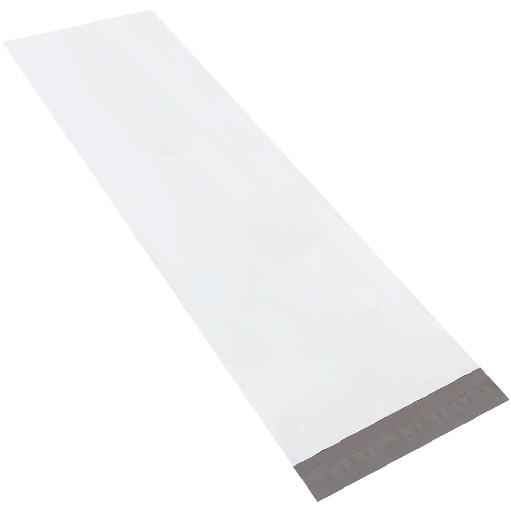 Aviditi Long Poly Mailer Envelopes, 13" x 45", White, Self-Seal with Tear Strip, Waterproof and Puncture Resistant, For Shipping Long Items, Wallpaper