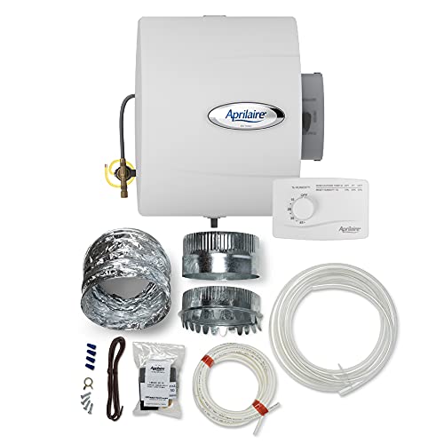 Aprilaire 400M Whole Home Humidifier with Manual Control + Bypass Humidifier Installation Kit, Water Saver Furnace Humidifier, Large Capacity Whole House Humidifier for Homes up to 4,000 Sq. Ft.