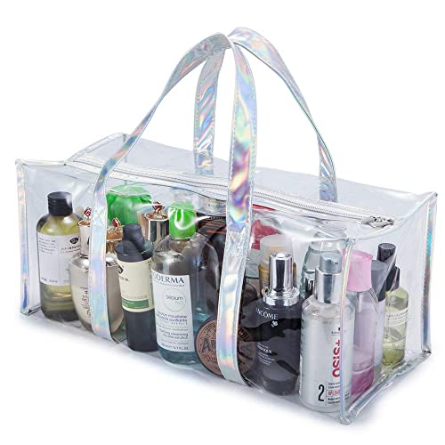 Clear Tote Bag Transparent Bag Stadium Approved Travel Gym See Through Toiletry Bag for Women4