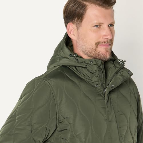 Image of Amazon Essentials Mens Anorak Hooded Quarter-Zip Puffer Coat