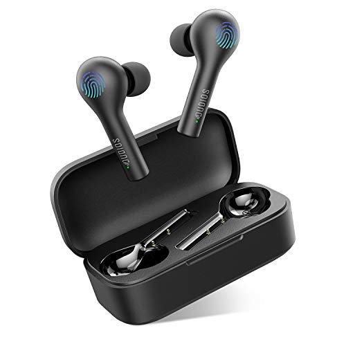 Wireless Earbuds with Charging Case, Bluetooth 5.0 Earphones 20Hrs Playing Time in-Ear Stereo Calls Stereo Sound Game Mode Built-in Mic Sweatproof Auto Pairing for iPhone Samsung Android