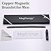 MagEnergy Men's Magnetic Bracelets,Titanium Steel Magnetic Wristband with 3500 Gauss magnets 8.5'' Adjustable with Jewelry Gift Box for Father's Day