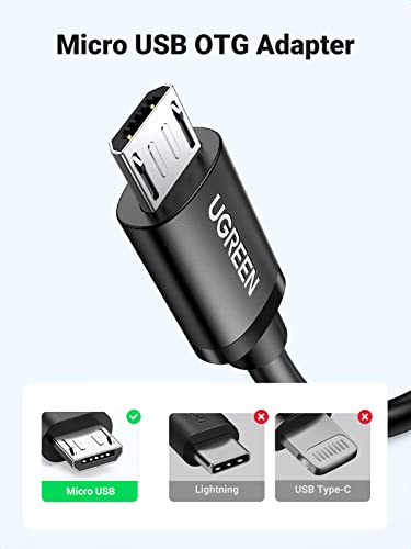 Image of UGREEN 1-Pack Micro Male 2.0 to Female USB Adapter On The Go Adapter