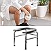 Generic Portable Commode Stool for Bathroom with Adjustable Height, Black