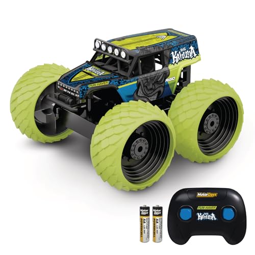 Motor Dayz Monster Truck con control remoto, RC 4WD Big Kahuna Ford Bronco Monster Truck   Escala 1:14, 2.4 GHz   Camión gira, gira y se enrolla   Baterías incluidas   Gran regalo