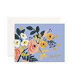 Robin Floral Thank You Note Cards by Rifle Paper Co. -- Set of 8 Cards and Envelopes