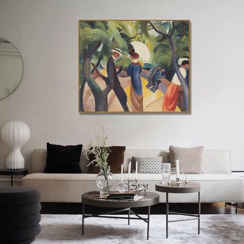 Tableau de salon moderne August Macke : art mural élégant pour un intérieur chic