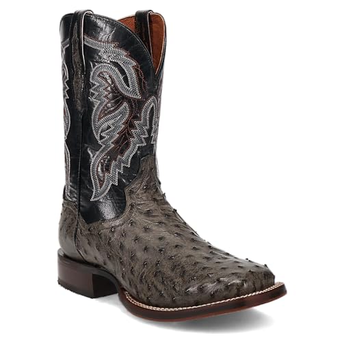 Dan Post Alamosa Ostrich Embroidered Square Toe Western Boot2
