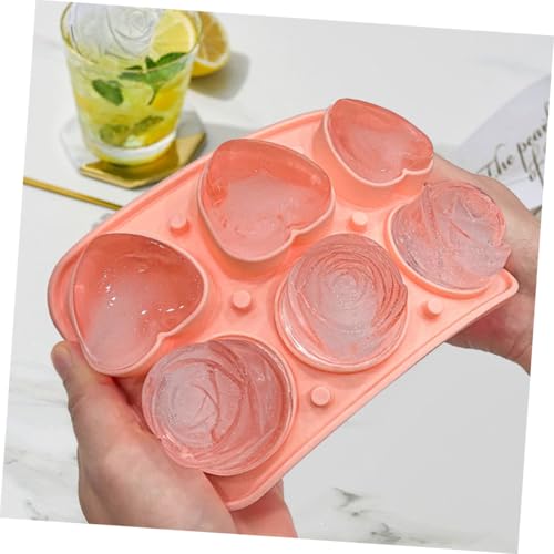 Molde para cubos de hielo rosa de silicona Healifty miniatura 5
