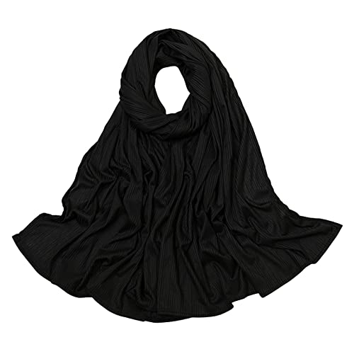 Solid Chiffon Hijab Head Scarf Shawl Wrap for Muslim Women Lightweight Soft Head Scarves