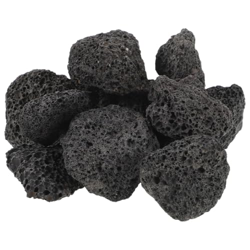 JECOMPRIS Piedras Volcánicas Negras Decorativas para Peceras y Plantas Absorción de Impurezas Piedras Naturales Porosas para Acuarios y Macetas Paquete