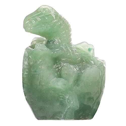 mookaitedecor Green Aventurine Crystal Baby Dinosaur Ornament Collectible Figurine