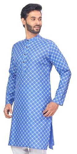 Image of Studio Shringaar Men's Cotton Relaxed Fit Straight Kurta