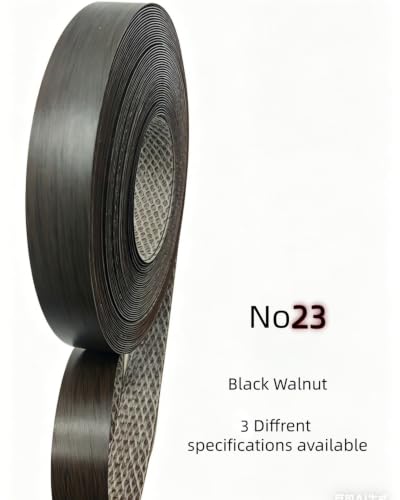 Image of HGKJHFmelamine Edging Tape. 1.6cm*12m,pre Coated with hot melt Adhesive Flexible Veneer Edge Edging, Used for Cabinet and Furniture Maintenance (No23-Black Walnut, 1.6cm*12m)