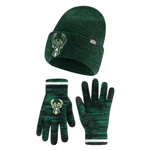 Bonnet d'hiver NBA maille douce et gants chauds pour smartphone en ville