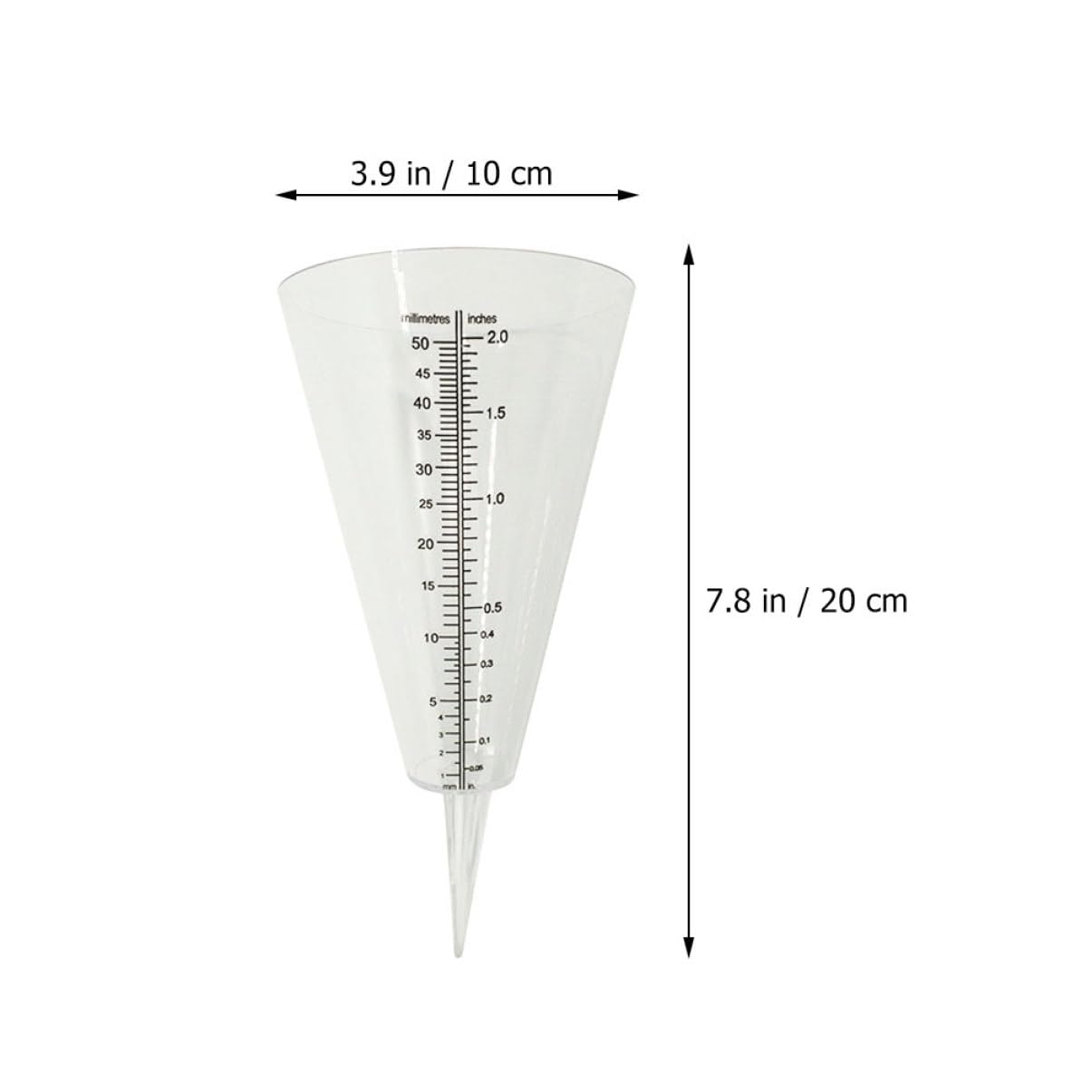 Sosoport 3pcs Regenglas Wasser Löffel Messen Solar- Messung Wetterstation Anlage Klima Sensor Messgerät Gießen Lichter Fluss Spender Regenmesser Im Freien Dekorativ Plastik Transparent