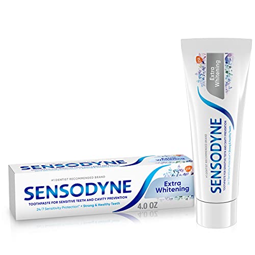 Sensodyne Extra Whitening Toothpaste for Sensitive Teeth, Cavity Prevention and Sensitive Teeth Whitening - 4 Ounces #1