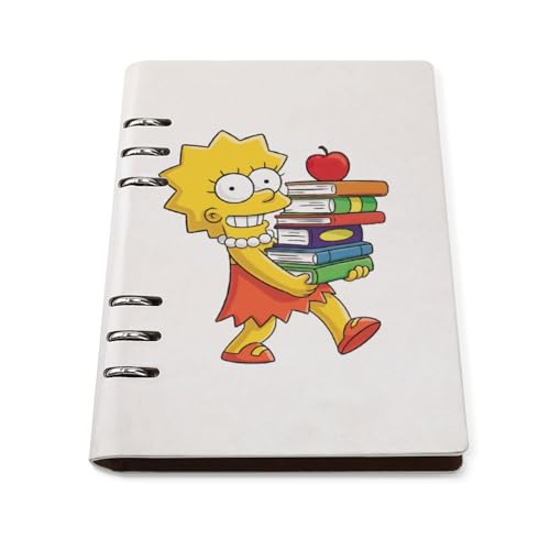 ノート ザ・シンプソンズ メモ帳 バインダーノート A5 6穴 90枚 てちょう ハードカバー メモ ンダー A5サイズ 横罫線 ??本 文房具 オフィス用品 ルーズリーフ 学生 キャンパス おしゃれ プレゼント 贈り物