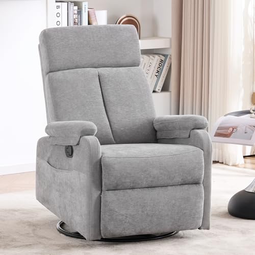 Zuacs Recliner Chairs, Swivel Rocking Chair Nursery, Glider Rocker Recliner Chair for Adults, Small...
